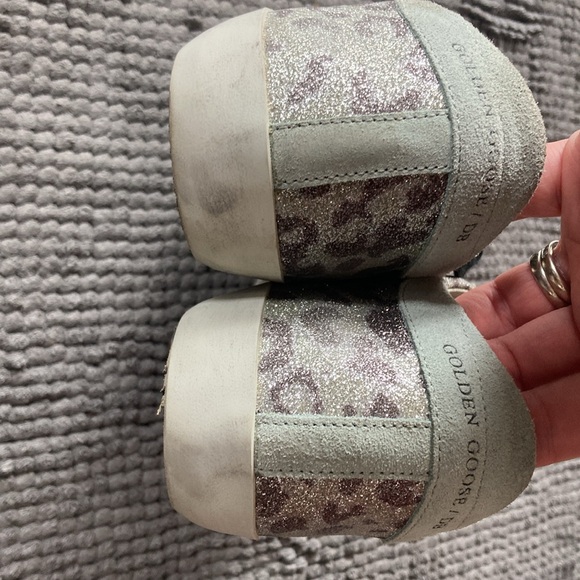 Golden Goose Glitter leopard print sneakers size 38 like new condition - Picture 5 of 15